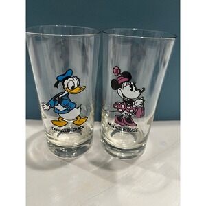 Disney mini mouse and Donald Duck vintage glasses‎